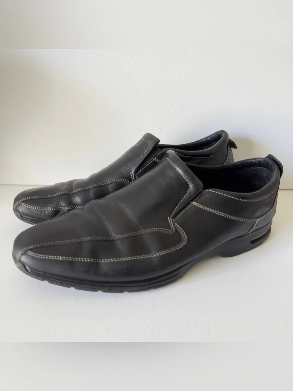 Cole Haan Air Men’s 14 M Black Leather Slip On Loafers Dress Shoes